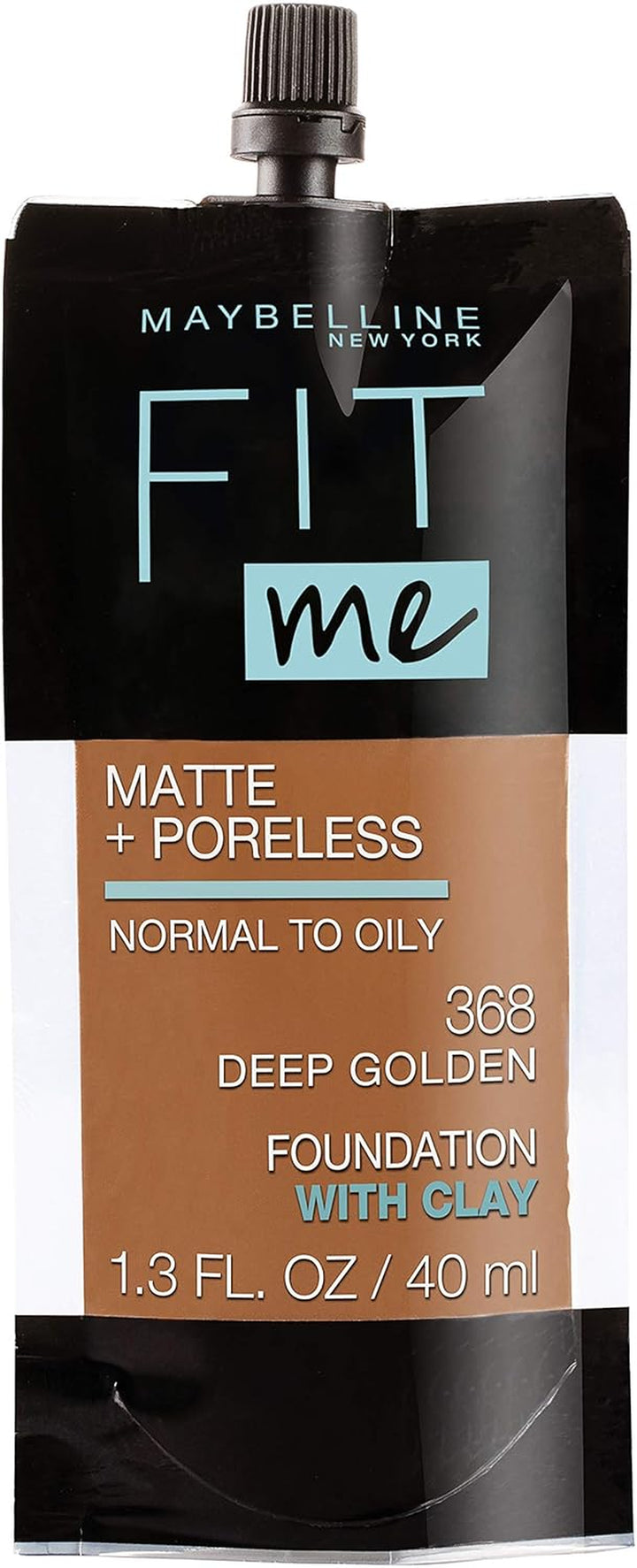 Fit Me Matte + Poreless Liquid Oil-Free Foundation Makeup, Classic Ivory, 1 Count (Packaging May Vary)