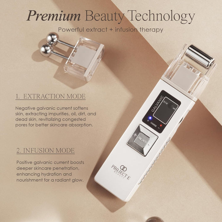 Portable Rechargeable Galvanic Device | Skin Care Reduce Wrinkles Skin Tightening Firming Fine Lines Desincrustation Deep Pore Cleansing Rejuvenation Device