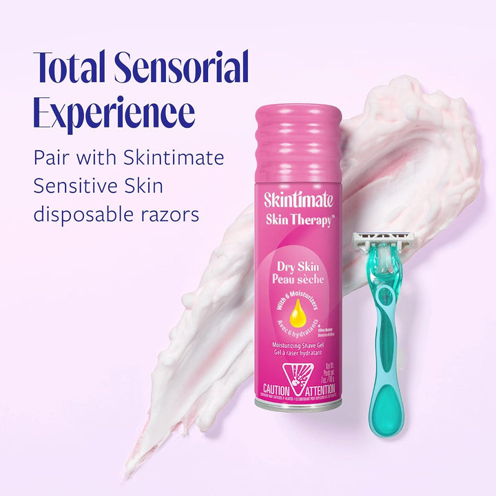 Skin Therapy Dry Skin Shave Gel for Women, 3 Pack |  Shaving Cream for Women, Womens Shaving Cream, Shaving Foam, Womens Shave Gel, Pack of 3, 7Oz Each