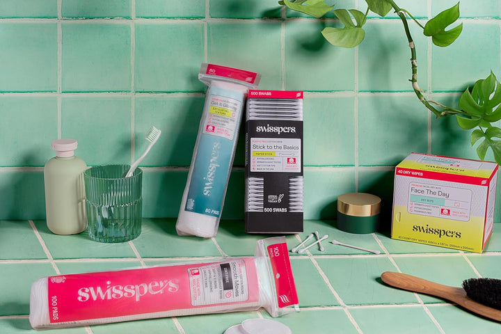 Premium Exfoliating Rounds, 2 Distinct Raised Textured Surface, Cotton Facial Pads, 80 Count Re-Closable Bag