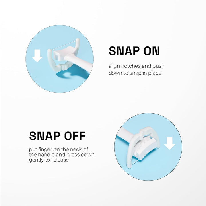 Ultraclean Access Flosser Bundle, Unflavored, Plaque Remover for Teeth, for Hard to  Areas, Oral Care, Pfas-Free, 1 Flosser Starter Kit + 3 Packs Refill Heads