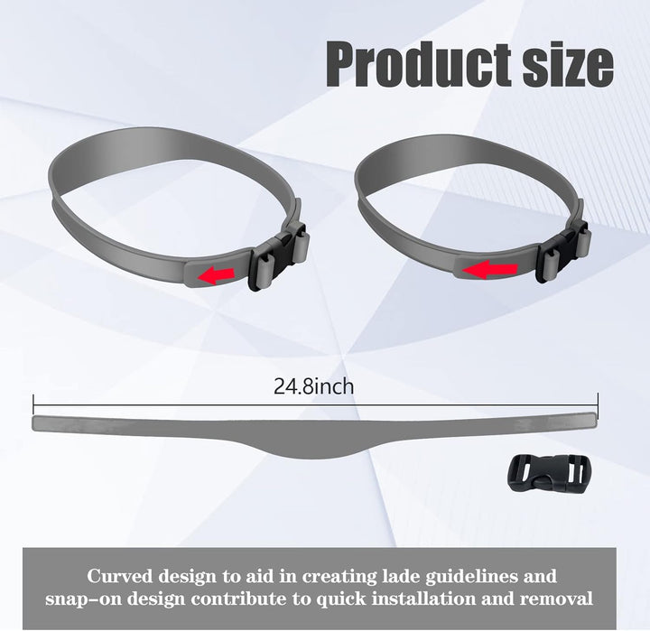 Adjustable Hair Trimming Guide and Neckline Shaving Template,Diy Self Haircutting System, Shaving and Keeping a Clean and Straight Neck Hairline,Easy Use Tool Soft Portable (Grey)