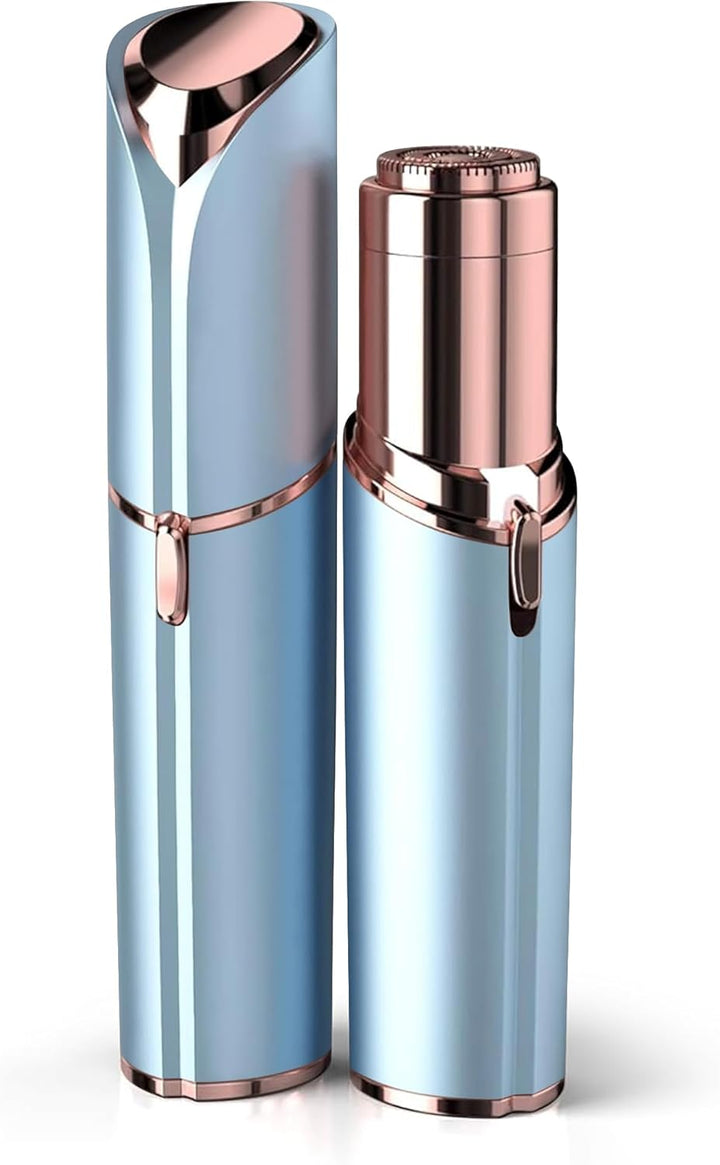 Facial Hair Remover for Women - as Seen on TV Painless Face Shaver - Electric Hair Removal Device for Face Lips Peach Fuzz with Light (Rose Gold)