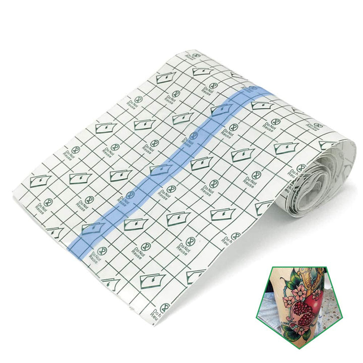 Tattoo Aftercare Bandage Roll 6" X 2 Yard - Waterproof Transparent Film for Tattoo Initial Healing and Skin Repair Adhesive Tattoo Supply Wrap