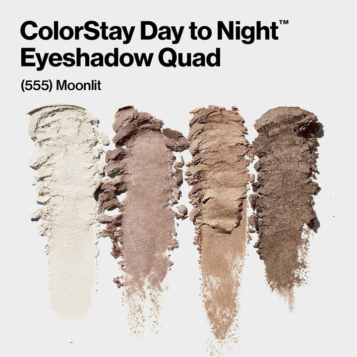 Eyeshadow Palette by , Colorstay Day to Night up to 24 Hour Eye Makeup, Velvety Pigmented Blendable Matte & Shimmer Finishes, 555 Moonlit, 0.16 Oz, 555 Moonlit, 0.16 Oz