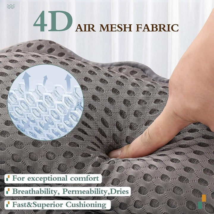 Bath Pillow  Ergonomic Luxury Bathtub Pillow with Head,Neck, Shoulder and Back Support, 4D Bath Pillows for Tub with 6 Powerful Suction Cups, Fits All Bathtub