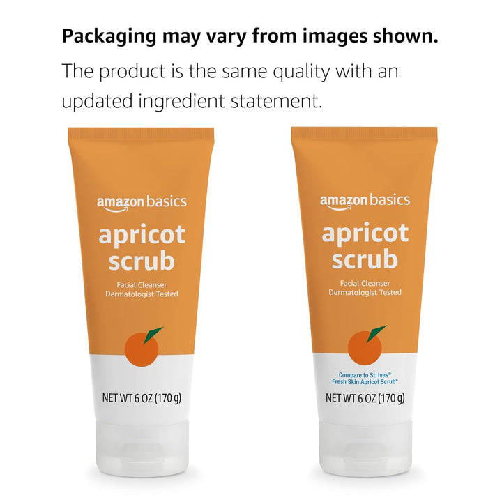 Apricot Scrub Facial Cleanser, 6 Ounce (Previously Solimo)
