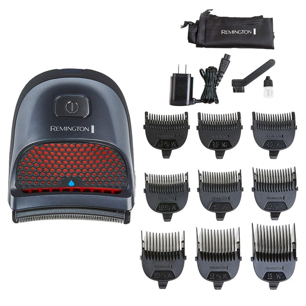 Shortcut Pro Self-Haircut Trimmer Kit, Waterproof Cordless Electric Razor for Head, Beard, and Body, Curved Blades and 9 Trimmer Lengths, Head Shaver, 5-Minute Quick-Charge, 14-Piece Set