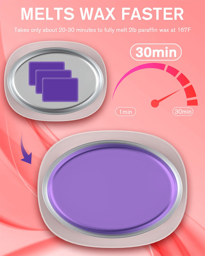 Paraffin Wax Machine for Hand and Feet -Paraffin Wax Warmer Moisturizing Kit Auto-Time and Keep Warm Paraffin Hand Wax Machine for Arthritis (Pink)