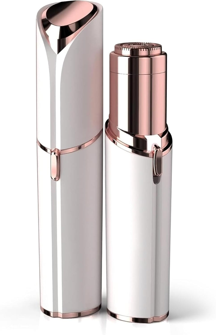Facial Hair Remover for Women - as Seen on TV Painless Face Shaver - Electric Hair Removal Device for Face Lips Peach Fuzz with Light (Rose Gold)