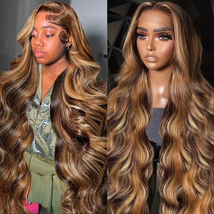 13X6 Body Wave Pre Plucked Human Hair HD Transparent Lace Front Wigs, 180% Density Glueless Lace Frontal Wigs with Baby Hair for Women, 26 Inch