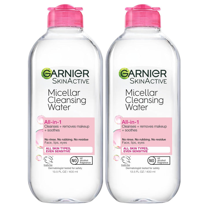 Micellar Water, Hydrating Facial Cleanser & Makeup Remover, Suitable for Sensitive Skin, Vegan, Cruelty Free, 13.5 Fl Oz (400Ml), 1 Count