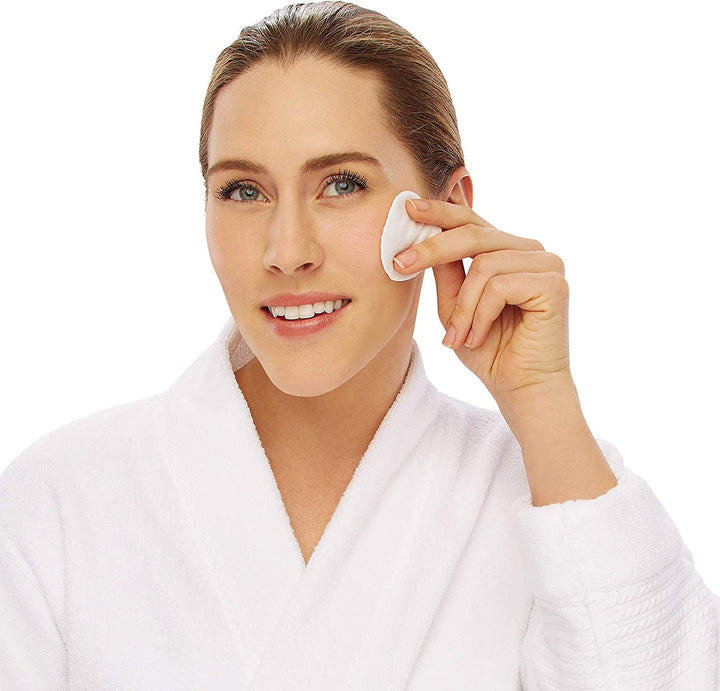 Simply Soft Cotton Rounds (300 Count), 100% Cotton Absorbent and Textured Cotton Pads, Lint-Free