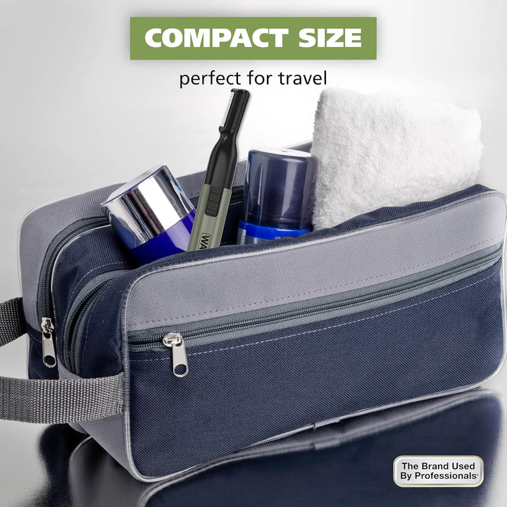 Micro Groomsman Battery Personal Trimmer for Hygienic Grooming with Rinseable, Interchangeable Heads for Eyebrows, Neckline, Nose, Ears, & Other Detailing - 05640-600