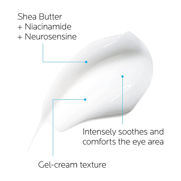 La Roche-Posay Toleriane Dermallergo Eye Cream Soothing Repair Moisturizer, Soothes and Comforts Sensitive Skin, Allergy Tested, Fragrance Free, Alcohol Free, Formerly Toleriane Ultra Eyes