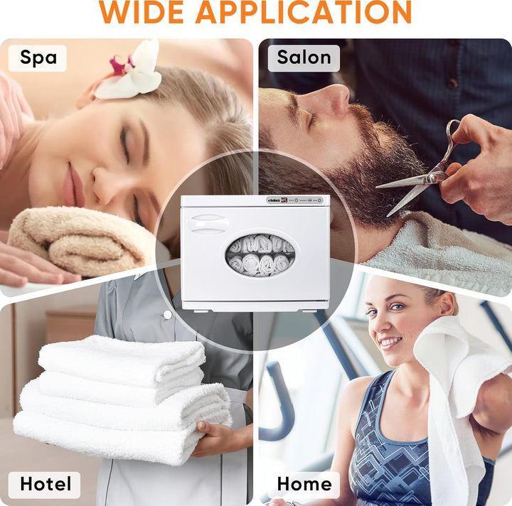 23L Hot Towel Warmer Cabinet, Professional Towel Heater with LED Temperature Display Setting, Extra Large Capacity Towel Warmers for Spa Massage Salon Home (White, 23L)