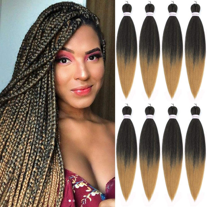 Purple Braiding Hair Pre Stretched Long Braid 30 Inch 2 Packs Professional Braiding Hair Extensions Synthetic Crochet Twist Braids (30 Inch, Purple)