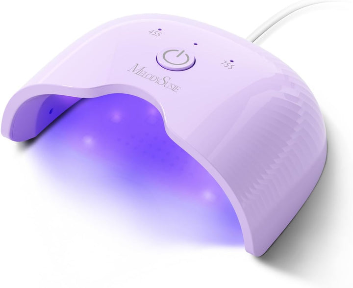 UV Nail Lamp, ART06F UV Light for Gel Nails, Nail Dryer with 2 Timer, Fast Curing Gel Nail Polish Nail Art Tools for Desk and Handheld Use, Starter-Friendly Mini Manicure Accessories-White