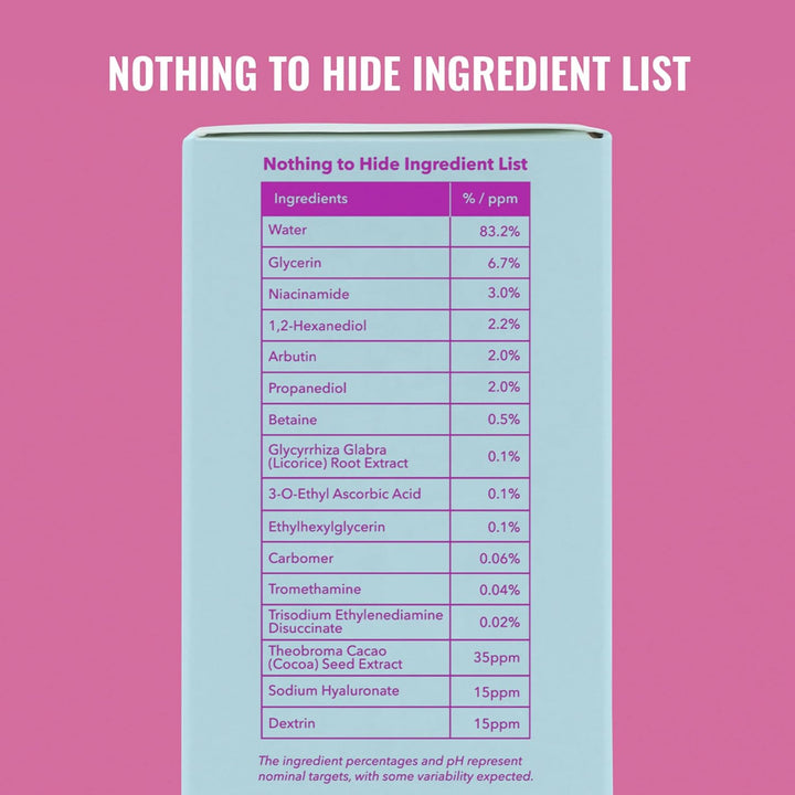 Niacinamide Brightening Toner - Toner for Face with Niacinamide and Arbutin for Skin Tone Balancing- Pore Minimizer, Facial Skin Care