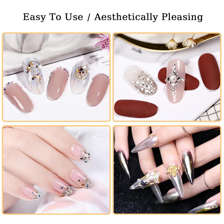 Rhinestone Picker Tool,2 Pcs Rhinestones Diamond Painting Dotting Pen,Rhinestone Tool,Gem Picker Tool,Manicure Nail Art DIY Decoration Tool,Wax Pencil for Rhinestones (Purple and Pink)