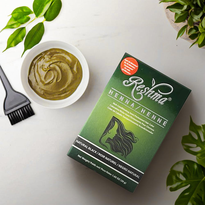 30 Minute Henna Hair Color Infused with Organic Henna Lawsonia Inermis 100% Gray Coverage for Soft, Shiny Hair, Plant-Based Hair Dye—1.05 Oz Pack of 1 (Black)