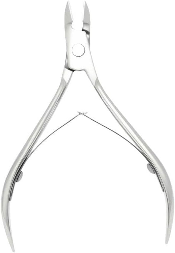 Cuticle Trimmer with Cuticle Pusher, Nail Cuticle Remover Nipper – Silver Stainless Steel Sharp Blades, Manicure Tools with Double Spring, Nail Care & Pedicure Tools