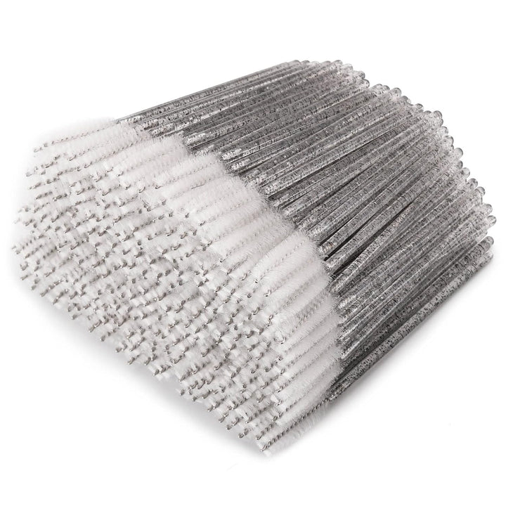 300 Disposable Mascara Wands Eyelash Brush Spoolies for Eye Lash Extension, Eyebrow and Makeup Crystal
