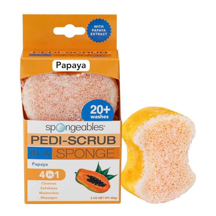 Spongables Pedi Scrub Foot Exfoliating 20+ Wash Sponge