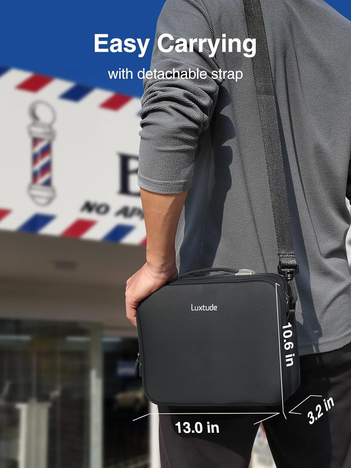 Large Barber Case, Barber Bags for Clippers and Supplies, Travel Hair Clipper Case, Clipper and Trimmer Cases, Barbers Accessories for Wahl 5Star/Hatteker/Oneisal/Andis Grooming Kits