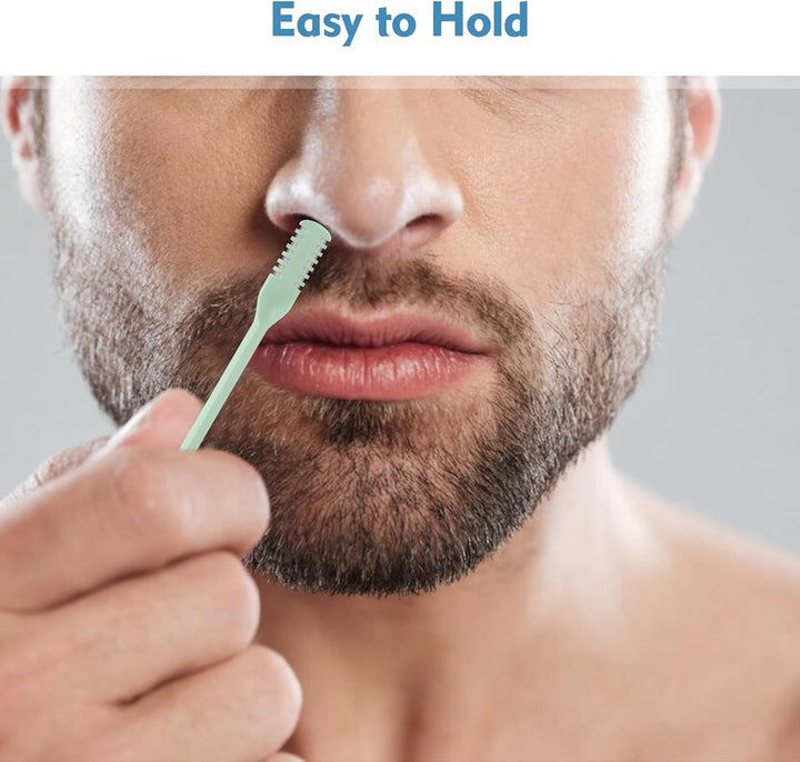 5Pcs 2-In-1 Nasal Hair Cutter, Double Sided Nose Hair Cutter, Portable 360° Rotating Manual Nose Hair Trimmer for Men and Women, Colorful