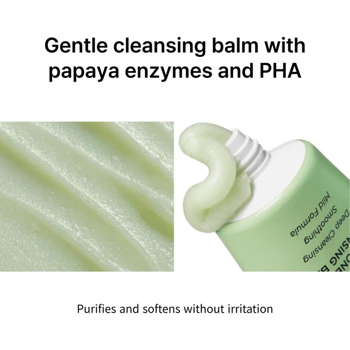 PAPHA One Shot Cleansing Balm, Korean 2-In-1 Melting Makeup Remover & Gentle Oil-To-Milk Cleanser with Papaya Enzyme & PHA, Hydrating & Smoothing (2.70 Fl. Oz.)