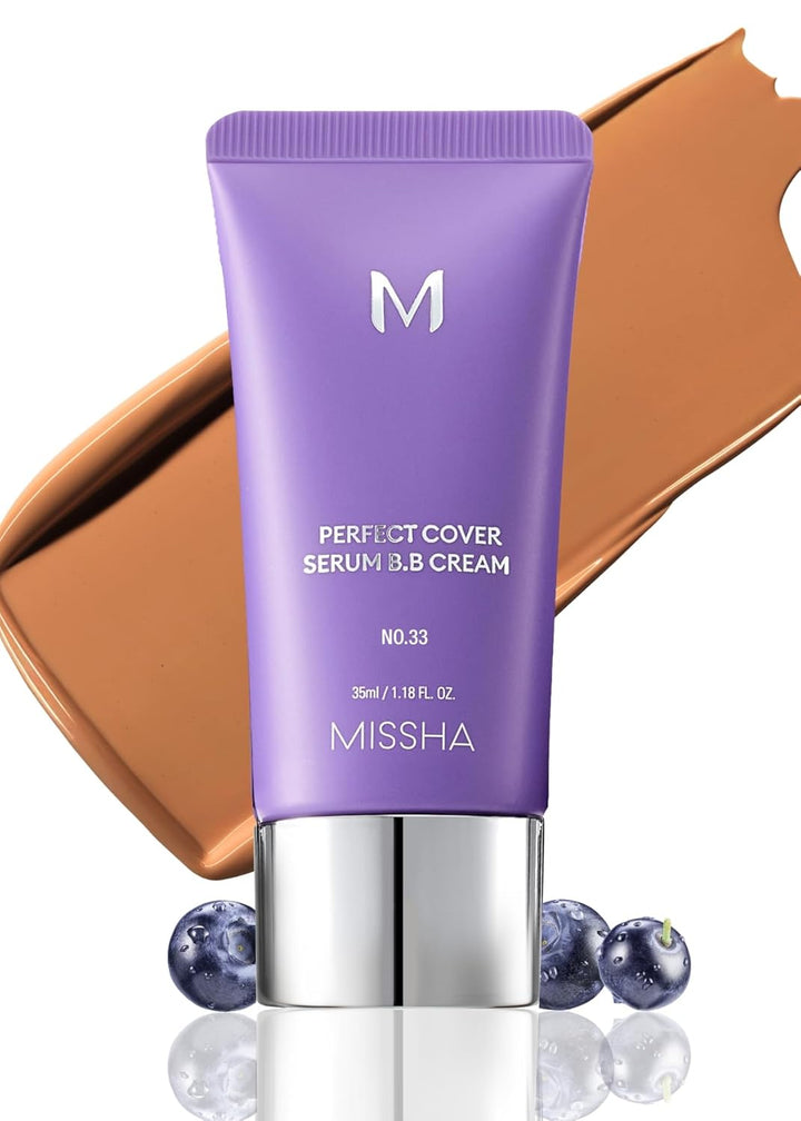 M PERFECT COVER SERUM BB CREAM No.23 Natural Beige-Light/Medium with Cool/Neutral Undertone, BB Cream by Cardi B Pick, Skin Tint, Tinted Moisturizer, Skin Care Foundation Makeup, 1.18 Fl Oz