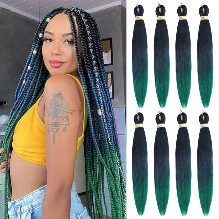 Long Purple Braiding Hair 30 Inch, Pre Stretched Synthetic Braiding Hair for Braids,2 Packs Purple Rumi Hair Extensions for Stage Party Halloween Costume Cosplay