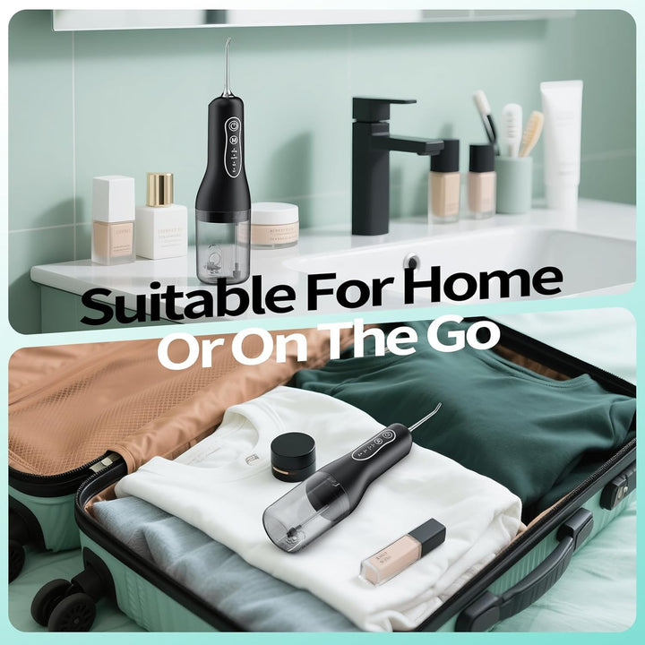 New Water Flosser for Teeth Cleaning, 260ML Portable Cordless Oral Irrigator with DIY Strength, 4 Cleaning Modes, IPX7 Waterproof Rechargeable Water Dental Pick Flosser for Home, Travel