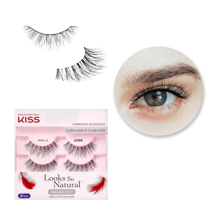 Looks so Natural, False Eyelashes, 'Shy', 12Mm, Includes 5 Pairs of Lashes, Easy to Apply, Reusable Lash Clusters