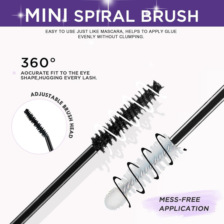 Lash Cluster Glue, Lash Bond and Seal Waterproof, Bond & Seal Eyelash Glue for Clusters, Eyelash Adhesive Black Long-Lasting 72H, Latex-Free（5Ml+5Ml）