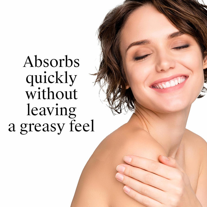 Body Oil Light Sesame Formula for Radiant Healthy-Looking Glow, Moisturizer for Dry Skin, Lightweight Non-Greasy Fast-Absorbing Bath and Massage Shower Oil, 16 Fl Oz Bottle Size