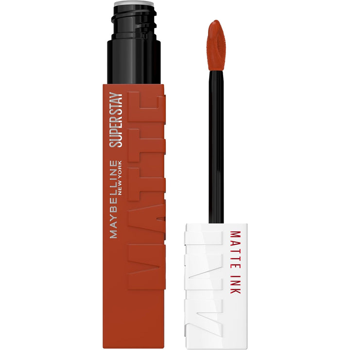 Superstay Matte Ink Liquid Lipstick, Long Lasting High Impact Color, up to 16H Wear, Thrill Seeker (Matte Black Lipstick)