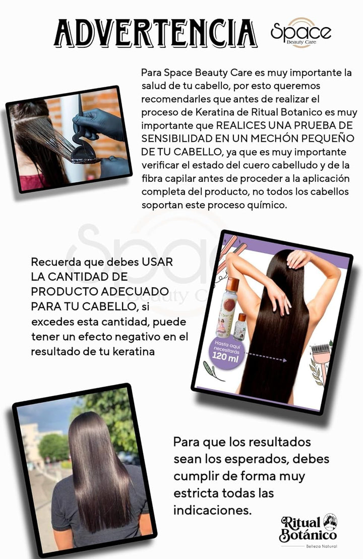 Keratina  250ML & Termo Protector 120ML Incluye Cepillo Aplicador & Manual De Instrucciones | Alisado Progresivo Organico Vegano Sin Formol Ni Amoniaco | Producto Colombiano