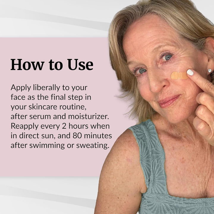 Sheer Zinc Sunscreen - Tinted Sunscreen for Face SPF 50, Lightweight Facial Moisturizer with Niacinamide, Hyaluronic Acid - 1.7 Fl Oz