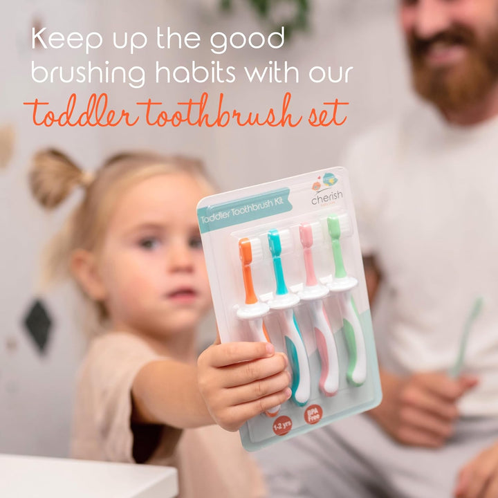 Baby Toothbrush & Toddler Toothbrush Set (0-2 Years) - Bpa-Free & Safety-Tested, 2023 Award Winner, Food-Grade Silicone (Teal)