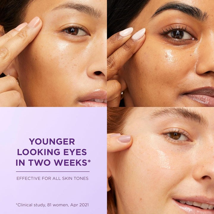 Revitalift Hyaluronic Acid + Caffeine Hydrating Eye Serum for Dark Circles, Fragrance Free .67 Fl. Oz + Moisturizer Sample