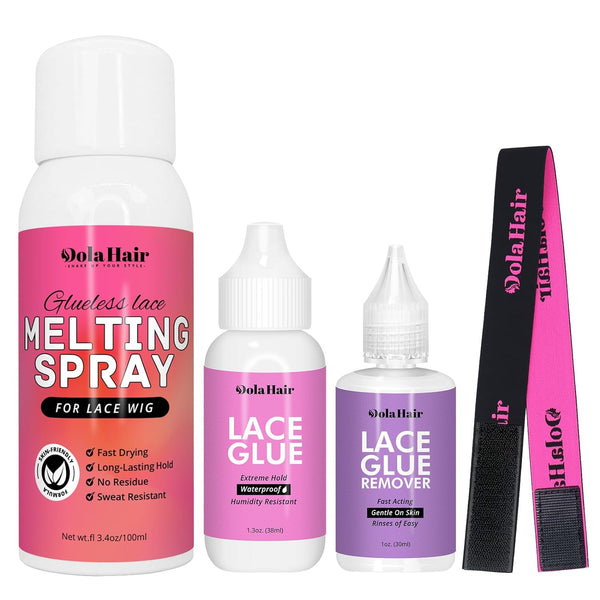 Wig Glue Spray for Front Lace Wig Lace Melting Spray for Wigs Melting Spray Lace Bond Spray Lace Glue Kit Wig Install Kit