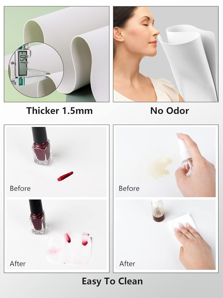 (MAT ONLY) Nail Art Table Mat, Nail Arm Rest Pad for Acrylic Nails, Soft Microfiber PU Leather Nail Mat for Table, Foldable Nail Hand Rest Pillow Manicure Pad, Acrylic Nail Desk Mat for Nail Cushion