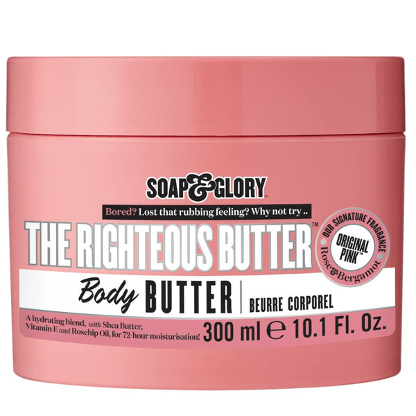 the Righteous Moisturizing Body Butter - Hydrating Vegan Body Moisturizer for Dry Skin with Shea Butter, Vitamin E & Rosehip Seed Oil - Rich Cream for Women & Men (300Ml)
