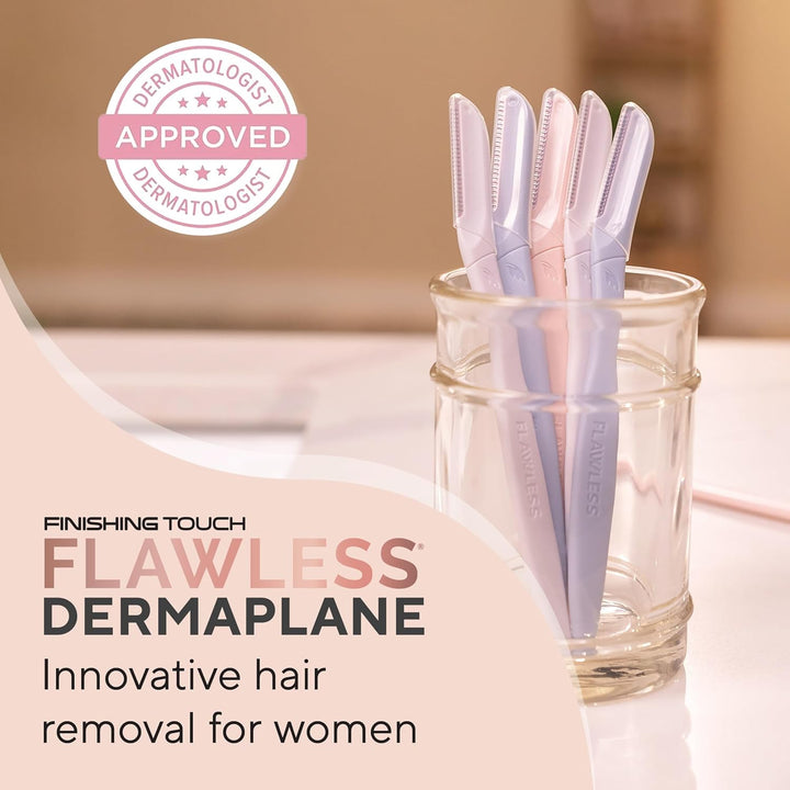 Dermaplane Facial Exfoliator and Hair Remover, Facial Hair Removal for Women, 6 Count