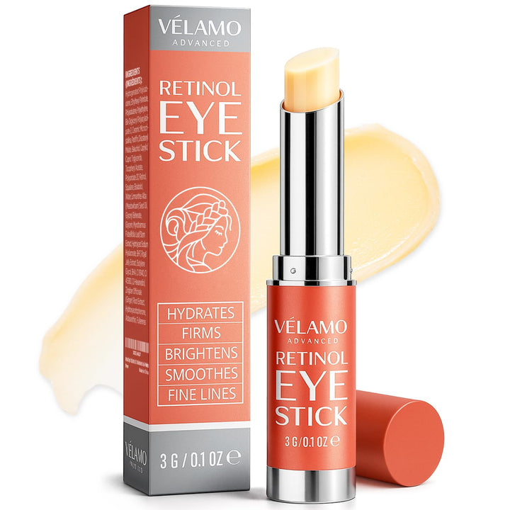 Retinol Eye Balm Stick with Bakuchiol: under Eye Cream for Dark Circles and Puffiness - anti Aging Reduces Fine Lines Wrinkles under Eye Bags in 4-8 Weeks 0.1 Oz/3G