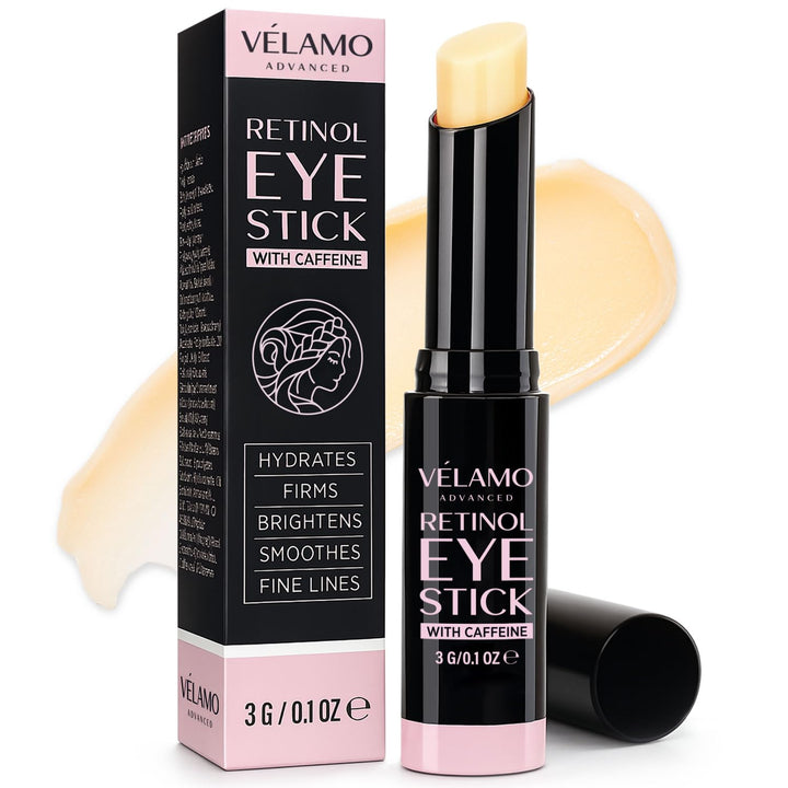 Retinol Eye Balm Stick with Bakuchiol: under Eye Cream for Dark Circles and Puffiness - anti Aging Reduces Fine Lines Wrinkles under Eye Bags in 4-8 Weeks 0.1 Oz/3G
