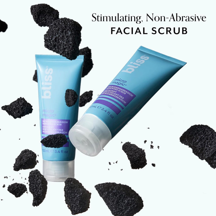 Micro Magic Skin-Renewing Microdermabrasion Scrub | Smoothing Volcanic Pumice & Purifying Kaolin Clay | Refreshed Glow Straight-From-The-Spa | Tightens Pores & Brightens Skin | 3.4 Fl Oz