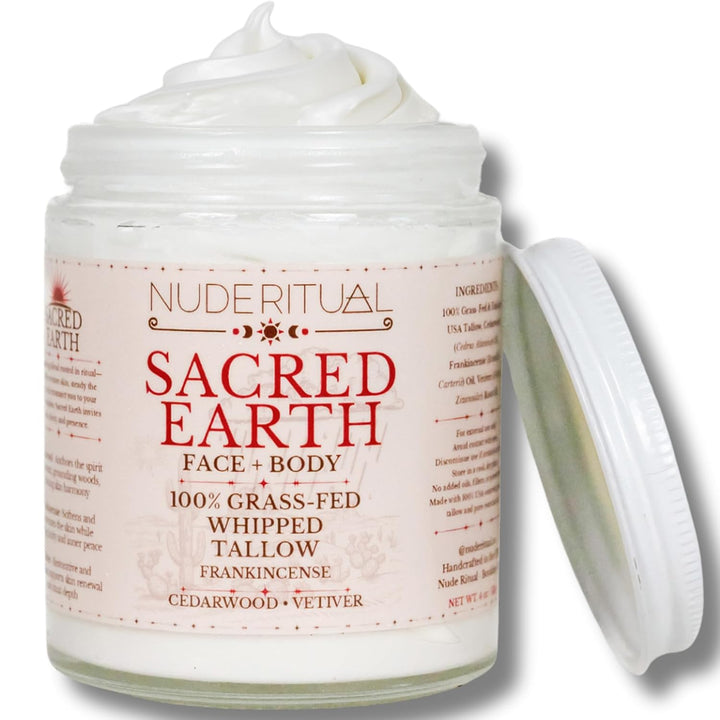 100% Grass-Fed Whipped Tallow Balm for Skin Care – Face + Body – Natural Moisturizer Lotion, 4 Oz (Vanilla Moon)